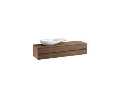 Fonctionnement IL BAGNO ALESSI One Meuble sous-lavabo, découpe à gauche, 332x1600x500, pour lavabo