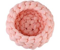 Panier fait main pour animal de compagnie, chien, chat, corde épaisse en coton tressé, oreiller
