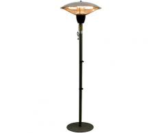 Outsunny Parasol chauffant infrarouge à quartz Ø 44 x 190 cm chauffage radiant sur pied 1500 W