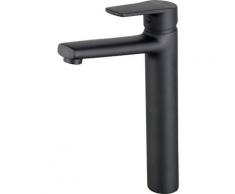 Essebagno - Full black mitigeur lavabo haut noir mat - Noir