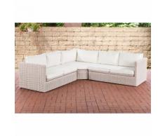 Canapé d'angle Tibera 5mm rond/blanc perle Blanc beige