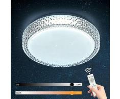 ZMH - LED plafonnier salon dimmable avec télécommande - ?30cm lampe ronde pour chambre d'enfant 18W