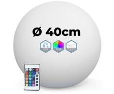 Boule LED Lumineuse Multicolore 40CM Sans Fil Fabriqué en Polyéthylène épais