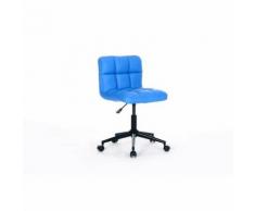 Chaise de bureau enfant design en PU bleu Royal II