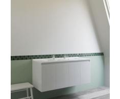 Caisson double vasque PROLINE 120 - Blanc brillant