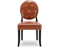 ¨C Chaise capitonnee contemporaine en cuir PU - Ikayaa