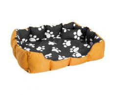 Tectake - Panier pour Chien + Tapis de sol + Coussin Taille XXL 110 cm x 90 cm x 20 cm Marron Noir