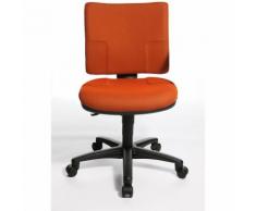 Topstar Chaise pivotante standard - contact permanent - orange, sans accoudoirs