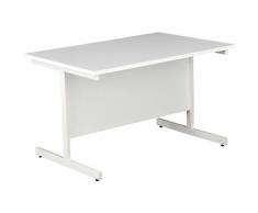 Certeo - Table de réunion rectangulaire | LxPxH 1200 x 800 x 730 mm | Piétement blanc | Blanc |