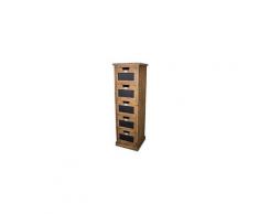 M-s - Chiffonnier 5 tiroirs 39,5x39,5x127 cm en sapin