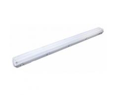 Réglette étanche Pc+Abs Ip65 2X24W +48W 150 cm avec tube led plastique Pf 0,9