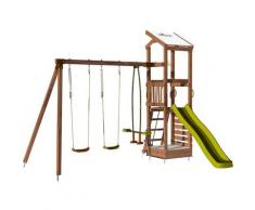 Aire de jeux avec mur d'escalade et portique - HAPPY Swing & Climbing 120 sans option