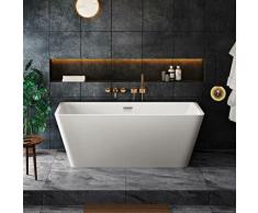 Baignoire îlot design rectangulaire NEWTON blanche