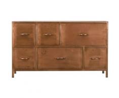 Made In Meubles - Buffet industriel en cuivre 6 tiroirs - Cuivre