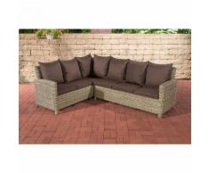 Canapé d'angle Bermeo 5mm rond/nature Marron terre