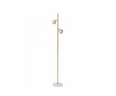 Lampadaire salon LED Binari H155 cm - Blanc - Blanc
