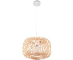 Lampe à suspension RGB LED, tissage bambou, couleur naturelle, D 32 cm LUCIA