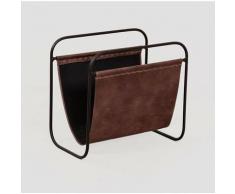 Sklum - Porte-revues en cuir Cayna Cuir Brun chocolat - Brun chocolat