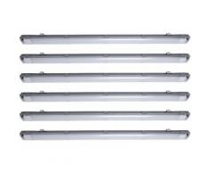 Etc-shop - Lampe anti-humidité LED 156 cm tube LED blanc neutre Plafonnier d'atelier LED Lampe de