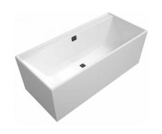 Villeroy et Boch - Baignoire rectangulaire Collaro, 180 X 80, Blanc, black matt