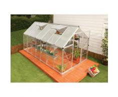 Serre de jardin HYBRID 6x14 argent - 7.9m²
