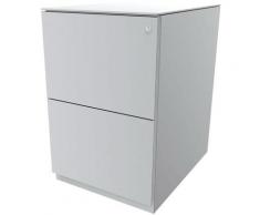Bisley Caisson roulant Note™, avec 2 tiroirs pour DS, h x l 652 x 420 mm, avec haut, blanc trafic |