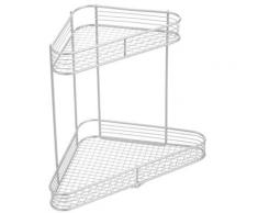 Étagère de coin pour salle de bain - Argent
