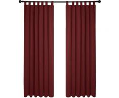 Deconovo - Lot de 2 Rideaux Occultant Isolant Thermiques Salon à Pattes, Petite Taille, 132x214 cm,