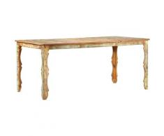 Rogal table de salle à manger 180x90x76cm bois de récupération solide Rogal