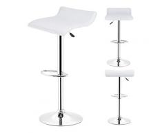 Tabourets de bar, Lot de 2 - Chaise de Bar Tabouret à la Maison , Cuisine Blanc