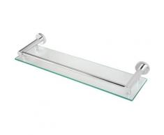 Étagère de salle de bain pour mur de verre monté sur mur et aluminium 48x13.5x6