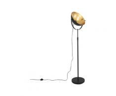QAZQA magnax - Lampadaire Industriel - 1 lumière - H 169 cm - Noir - Rustique - Éclairage intérieur