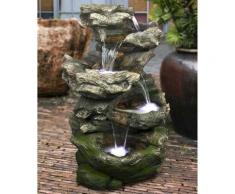 Fontaine de jardin cascade d'eau Norfolk à éclairage LED avec pompe - longueur : 0.53 m