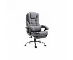 Cherry Tree Furniture Fauteuil de bureau d'ordinateur inclinable avec repose-pieds, appui-tête et