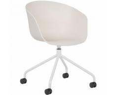 Chaise à roulettes Yäh Blanc Cassé Blanc