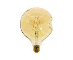 Ampoule LED globe irrégulière verre ambré culot E27 | Xanlite