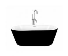 Baignoire îlot design ovale NEW-YORK noire