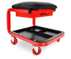 Greencut - Tabouret chaise d'atelier mobile avec tiroir et porte-outils, charge max. 150kg, siège