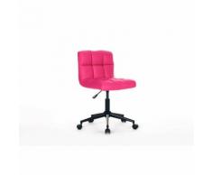 Chaise de bureau enfant design en PU fuchsia Royal II