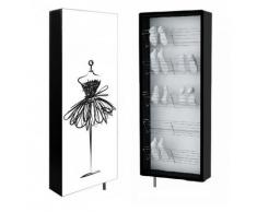 SWIVBOX | Armoire à chaussures pivotante 190x63.6x18 cm | 5 étagères acier | Impression UV | Meuble