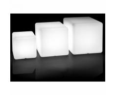 Cube lumineux d'extérieur décoratif Blanc 30.00 cm x 30.00 cm x 30.00 cm