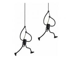 Lot de 2 Lustre Suspension Créatif Moderne E27 Luminaire Design Gens pour Chambre d'enfant Couloir