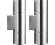 Lot de 2 appliques d'extérieur haut et bas projecteurs de façade lampes lampes lampes