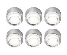 Etc-shop - Lot de 6 spots LED plafonniers en saillie salon travail down lighting spots spots rond