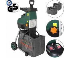 Broyeur végétaux 2800 W- Déchiqueteur silencieuse Jardin Branche arbuste 45mm