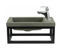 Toilette Meuble Salle de Bain Mesa 40x22 cm Vert - Lavabo Armoire Toilette