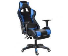 Chaise de Bureau Fauteuil Gaming Jeu Ergonomique Inclinable 155°Bleu LAVENTE