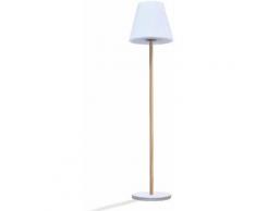 Lampadaire lumineux solaire STANDY WOOD SOLAR Bois clair Métal H150cm - Bois clair