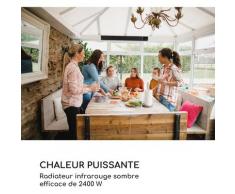 Chauffage par infrarouge Cosmic Beam Plus 2400 W IP 44 tlcommande