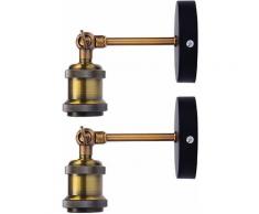 2PCS Lampe Murale eclairage Decor Style Industrielle Retro Applique Murale